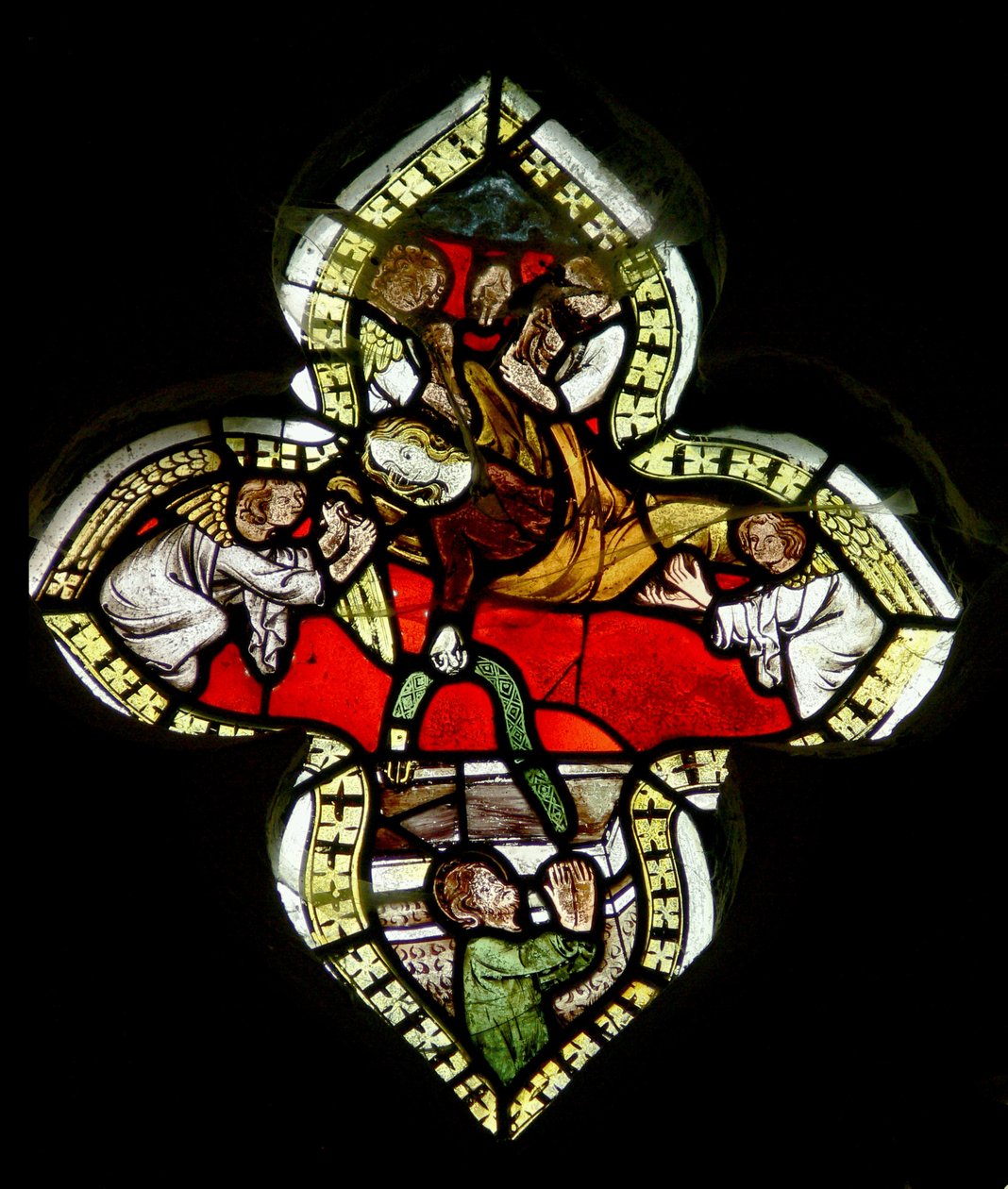 A Virgem deixa seu cinto para St Thomas em sua Assunção. c.1325-50 de English School