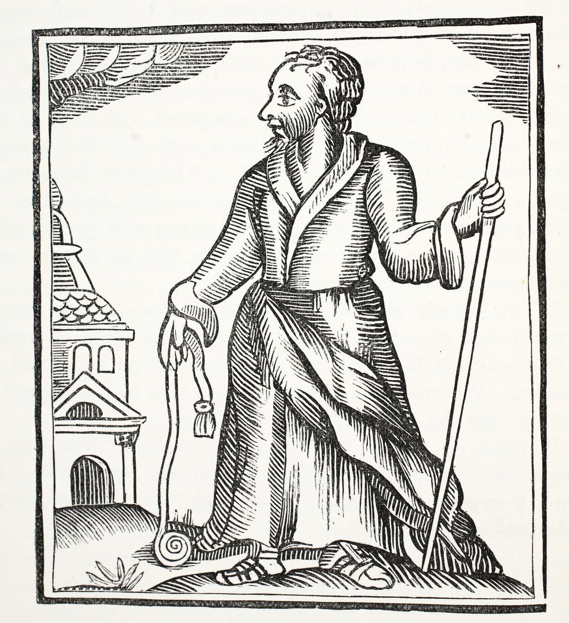 O judeu errante, ilustração dos Chap-livros do século XVIII por John Ashton, bar. 1882 de English School