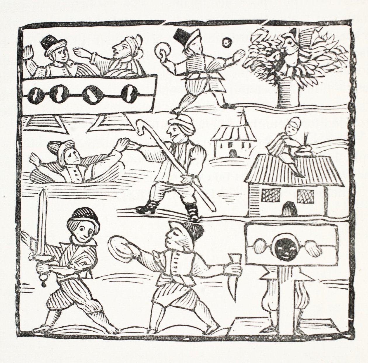 O viajante de Welch, ou o Welchman infeliz por Humphrey Cornish, ilustração dos Chapu-livros do século XVIII por John Ashton, bar. 1882 de English School