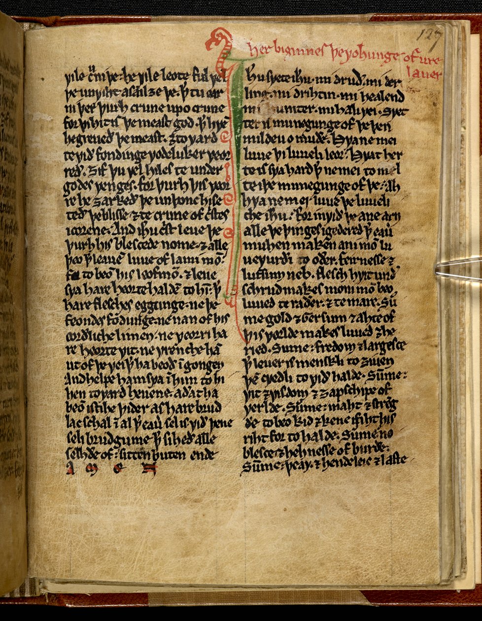 O Wohunge de ure Lauerd, Cotton MS Titus D XVIII, f.127r de English School