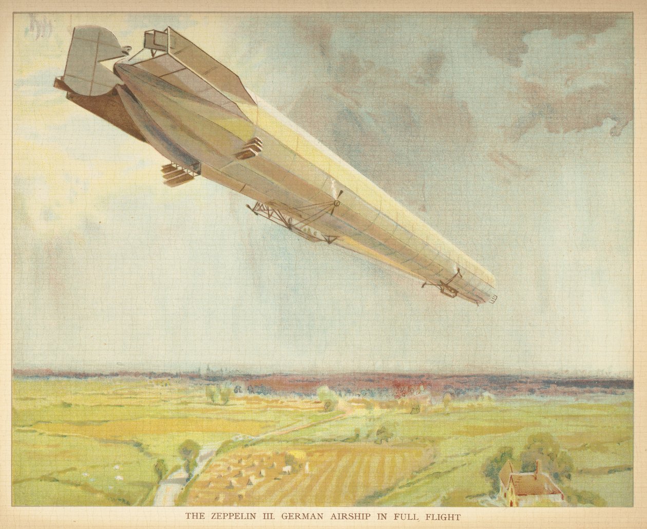 O Zeppelin III. O avião alemão em pleno voo, livro de navegação aérea para pessoas pequenas. Londres : Ernest Nister, [1912] de English School
