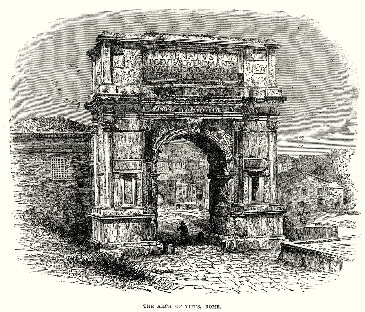 O arco de Tito, Roma (gravura) de English School