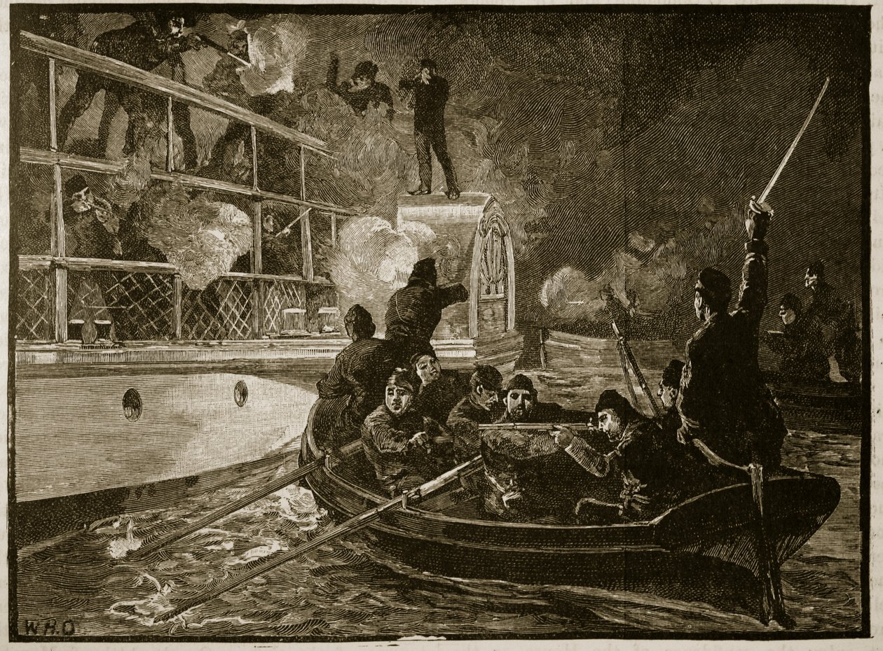A captura da ilustração de Caroline, 1837, de Cassells Illustrated History of England (foto em sépia) de English School