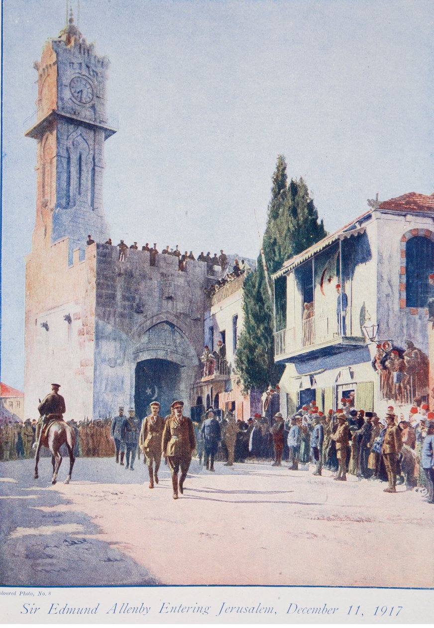 Os entregadores de Jersualem: entrada histórica de Sir Edmund Allenbys na Cidade Santa, 1914-19 de English School