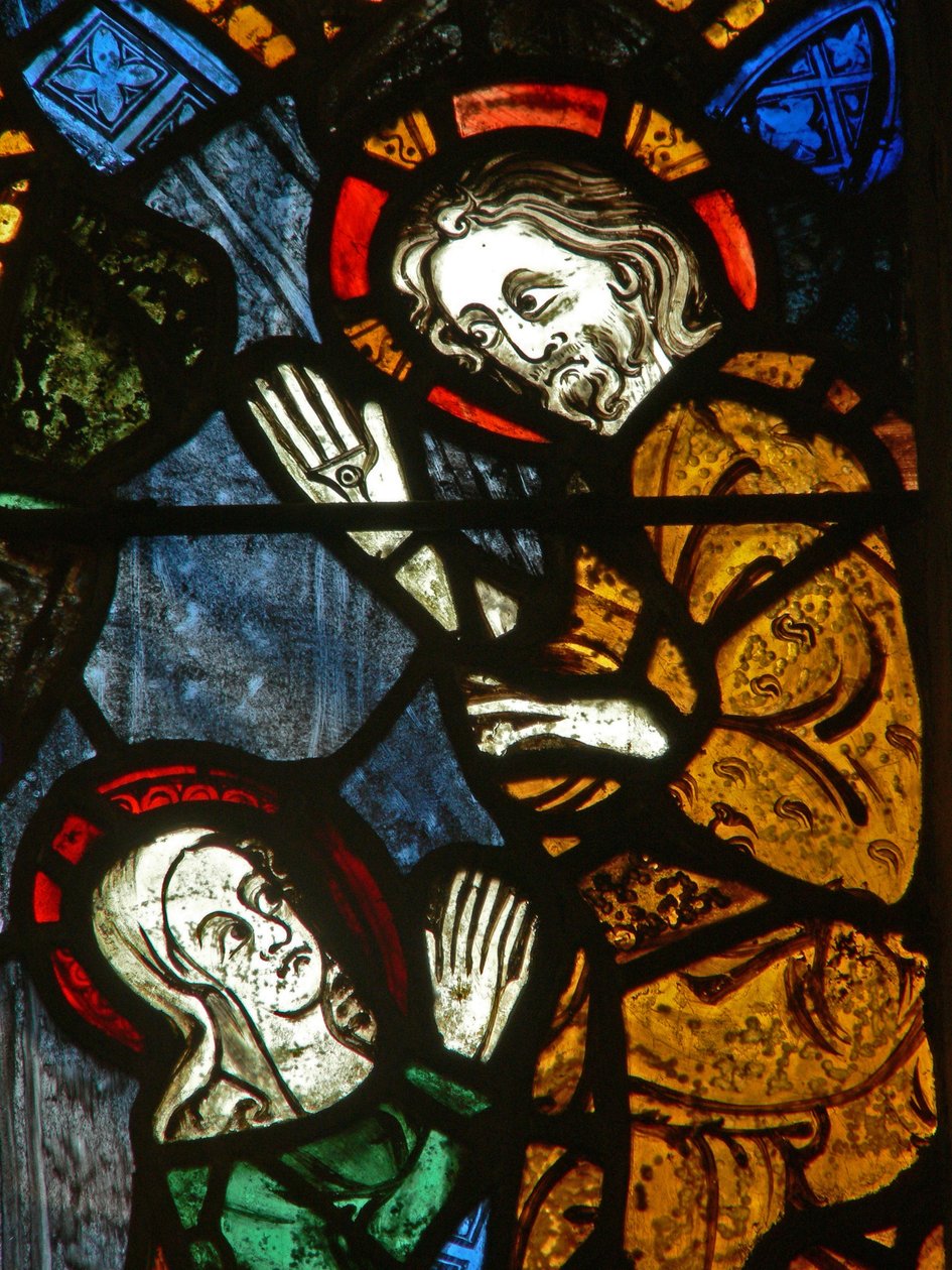 A janela do leste representando uma cena da vida de Santa Maria Madalena - Noli me Tangere de English School