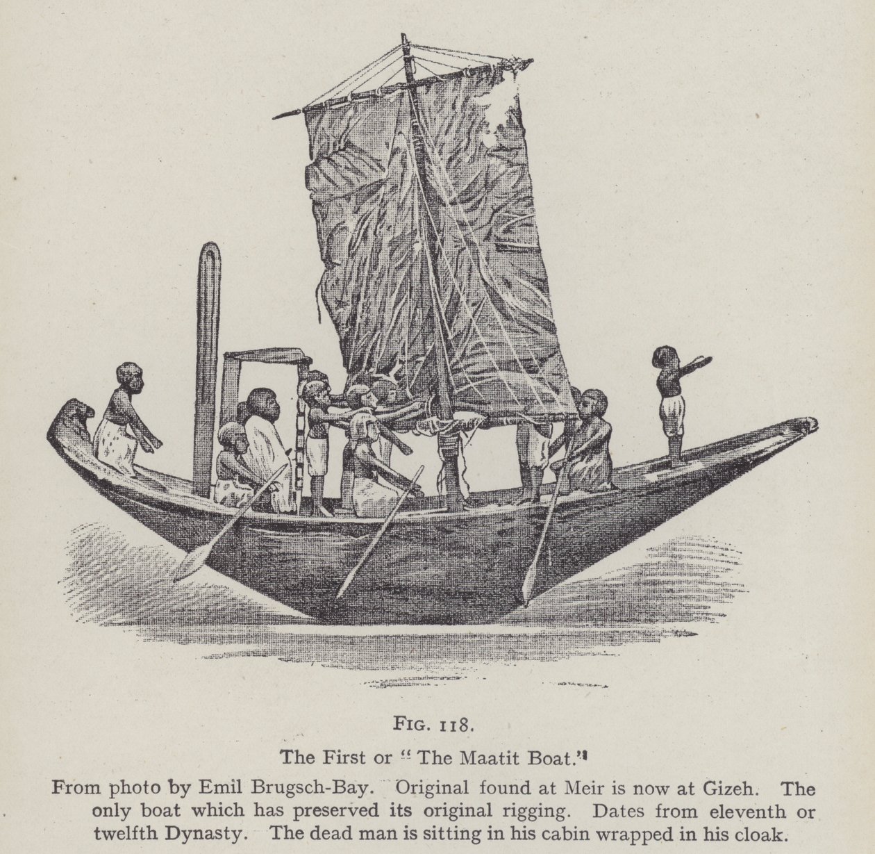 O primeiro ou o Barco Maatit (litografia) de English School