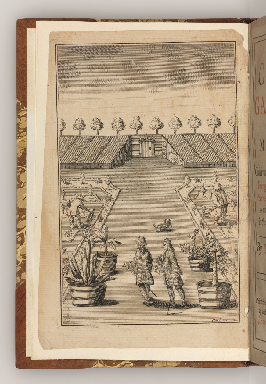 O frontispício de The City Gardener de Thomas Fairchild de English School
