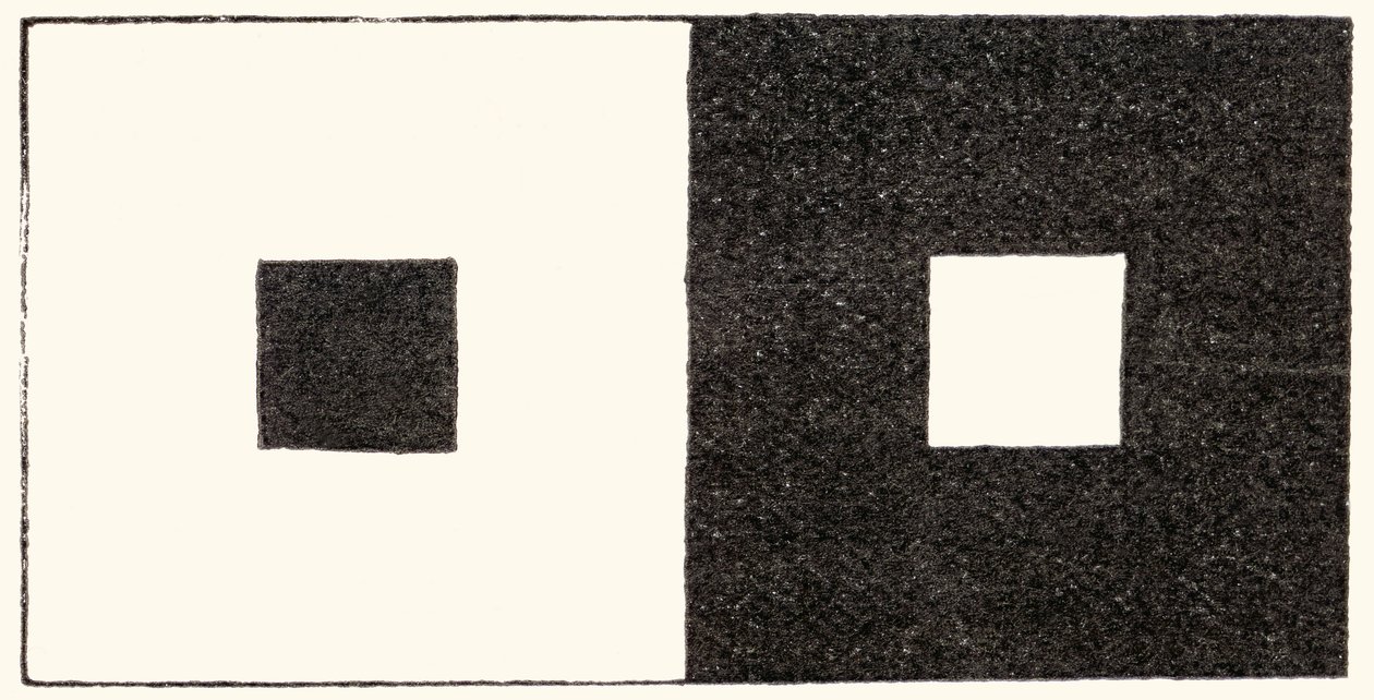 A ilusão de irradiação da perceção visual em que uma área clara do campo visual parece maior do que uma área escura idêntica. Olhar fixamente para esta imagem provoca uma dispersão da luz no interior do olho e tem o efeito de aumentar a imagem de uma luz. de English School