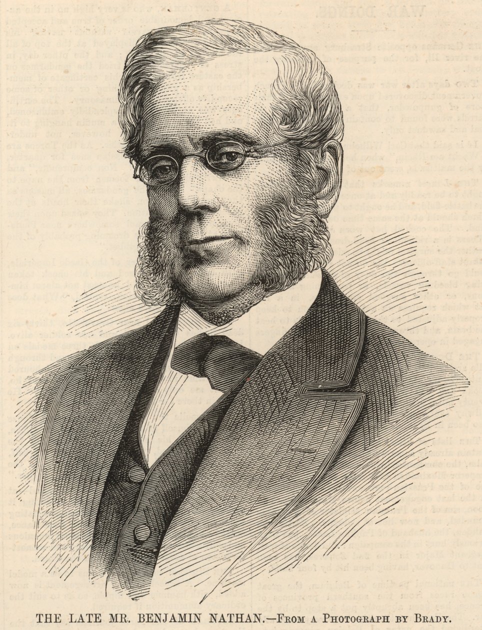 O falecido Sr. Benjamin Nathan (gravura) de English School