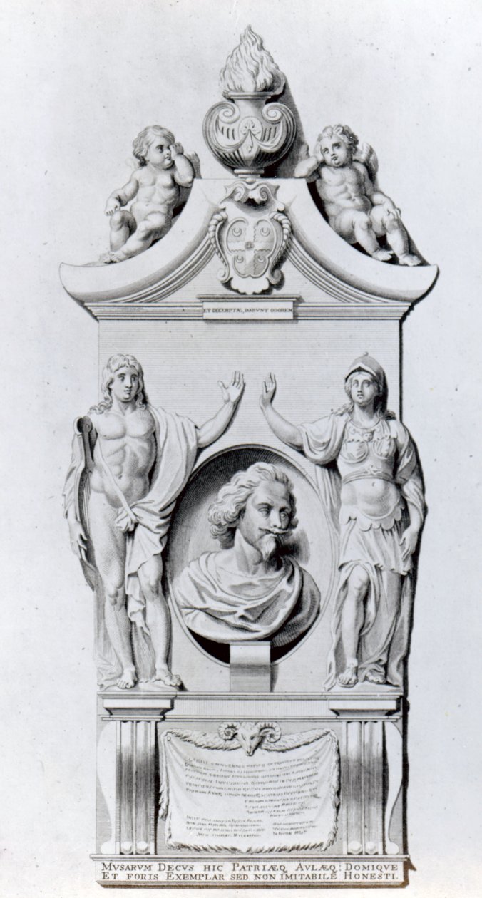 O monumento de Sir Robert Ayton, 1798 de English School