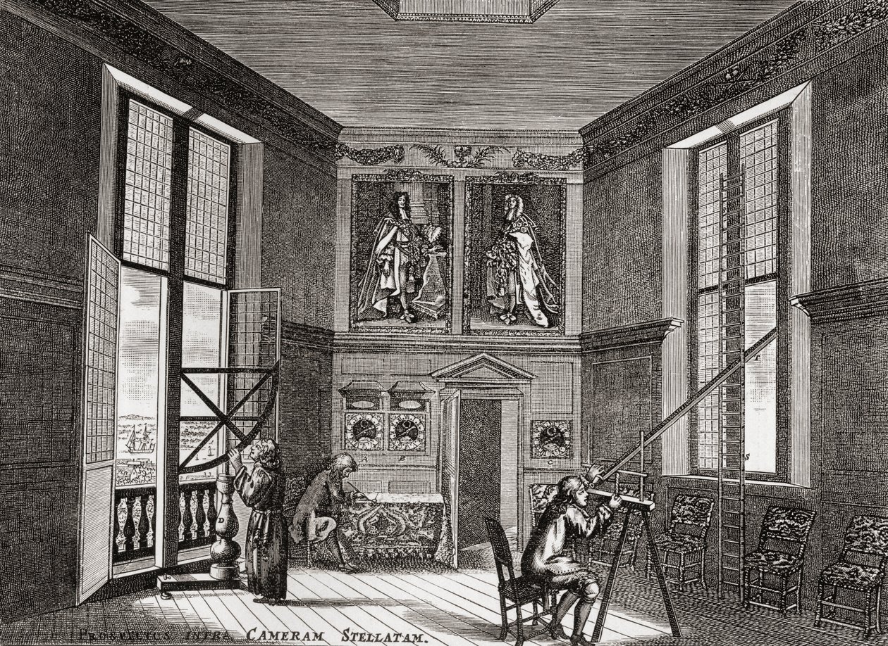 A antiga sala de observação, Greenwich, de Uma Breve História do Povo Inglês por JR Green, publicada em 1893 de English School