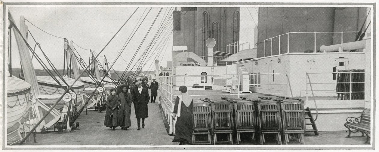 O convés do passeio no Titanic, de 