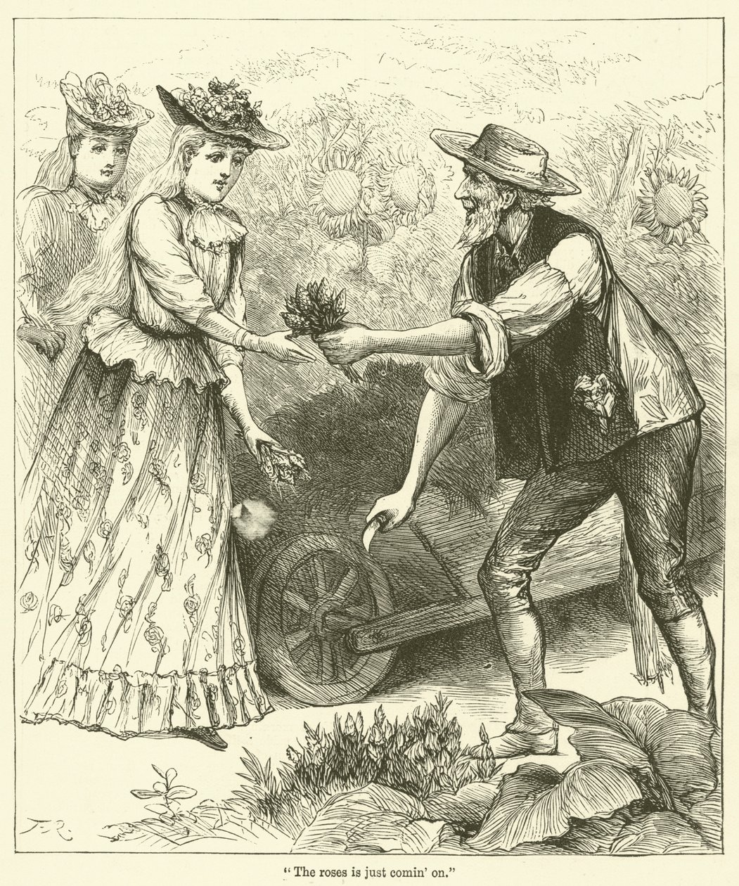 "As rosas estão a nascer" (gravura) de English School