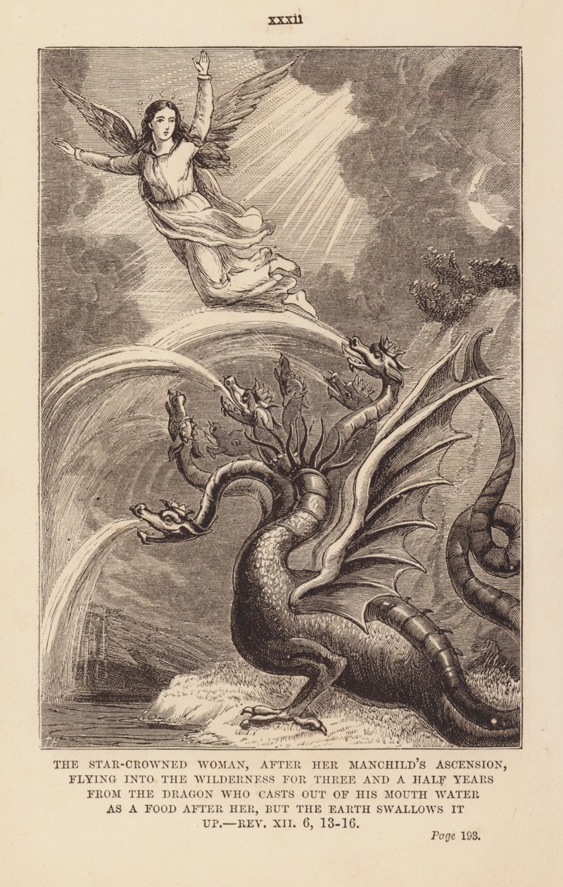 A mulher e o dragão (gravura) de English School