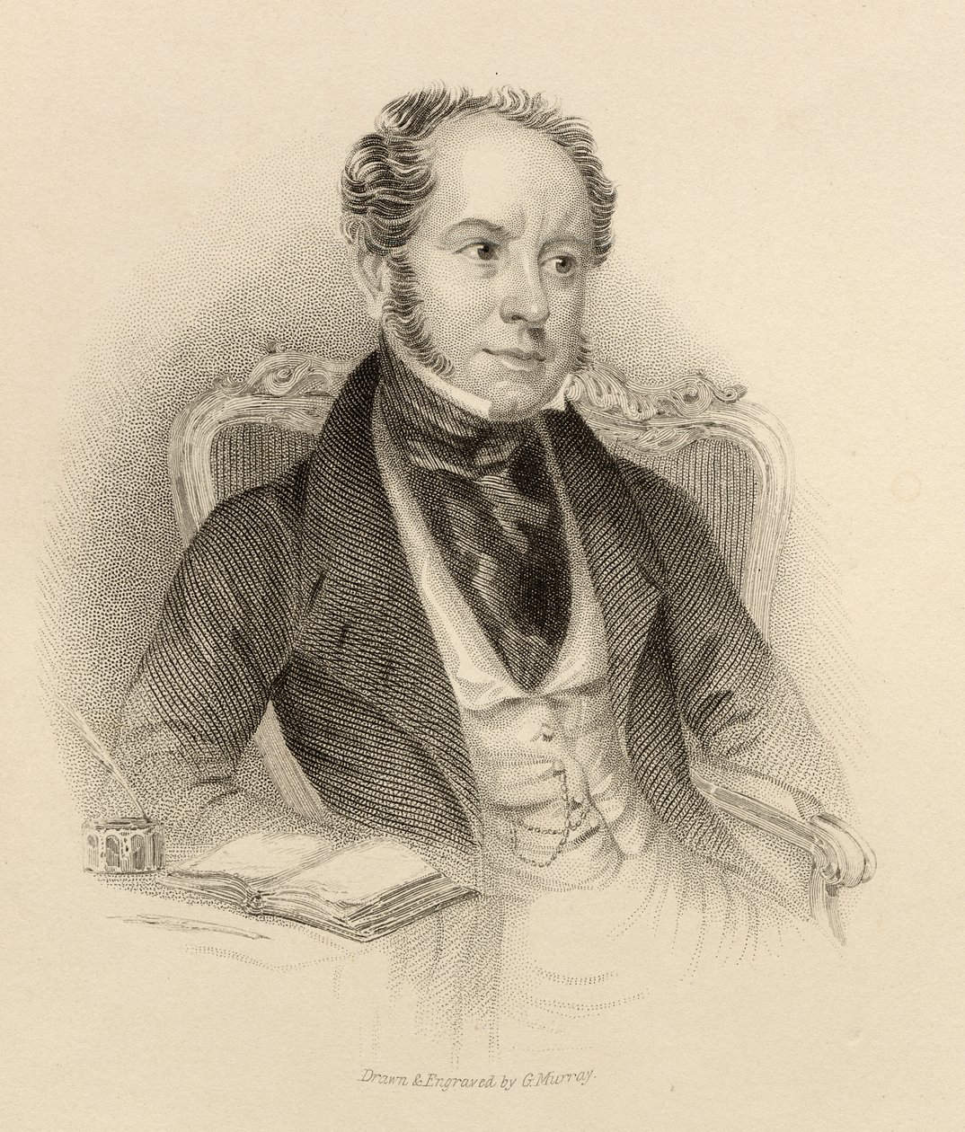 Theodore Hook, Esq., Gravado por G. Murray de English School