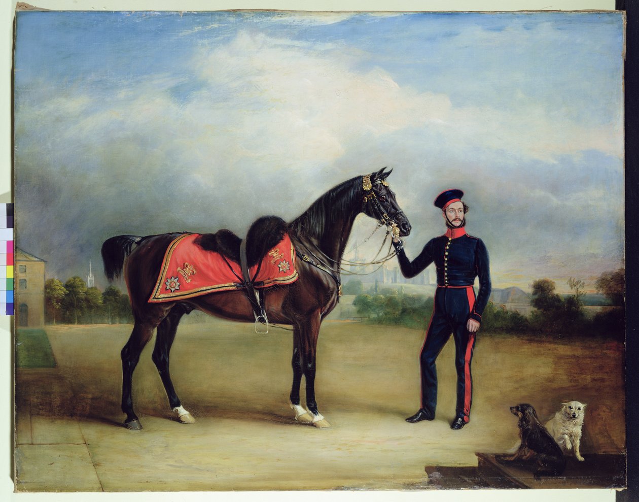 Thomas Oliver Gascoigne da Guarda Real dos Cavalos (óleo sobre tela) de English School