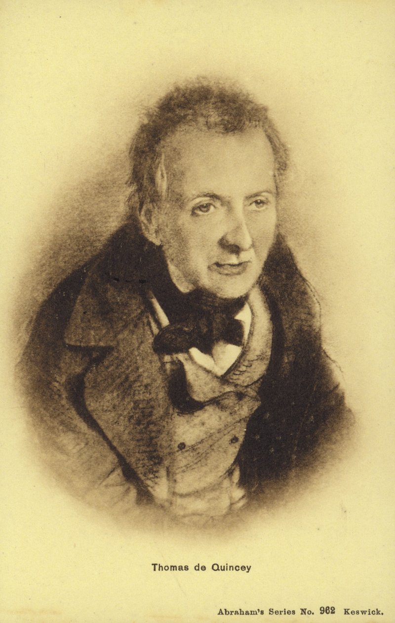 Thomas de Quincey (1785-1859), ensaísta inglês (litografia) de English School