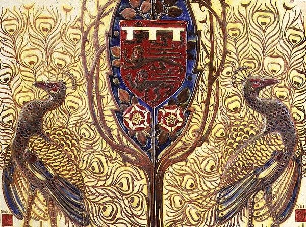 Tile, Pilkington Royal Lancastrian Pottery, fundada em 1892 (cerâmica) de English School