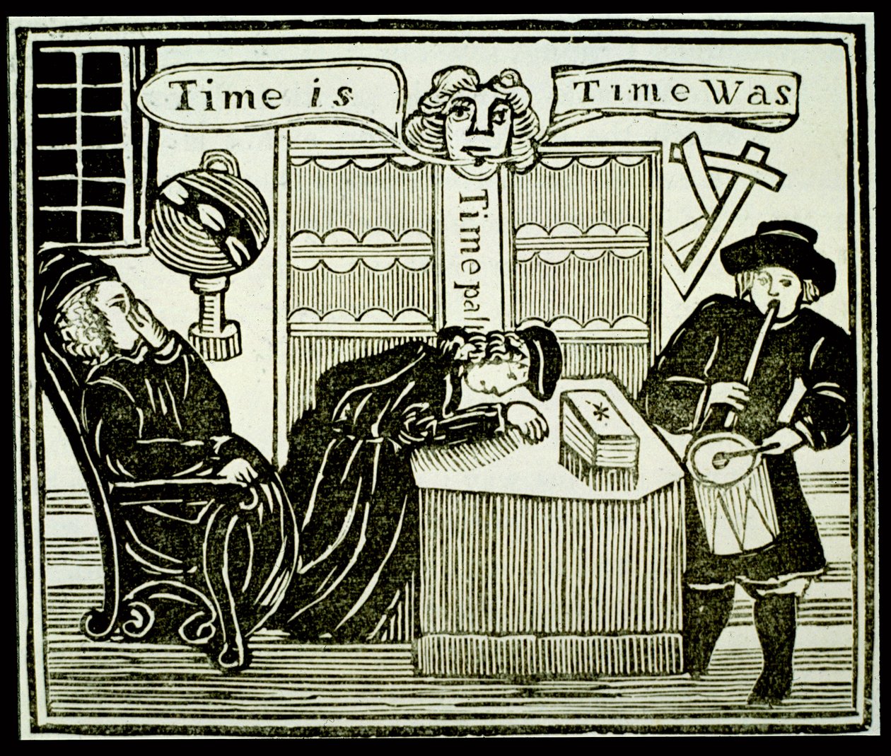 Time Is, Time Was, cópia de uma ilustração de History of the Learned Friar Bacon usada em uma coleção de folhetos sobre esoterica de English School