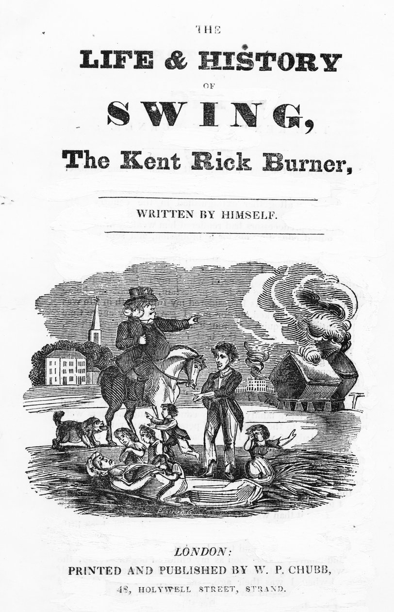 Titlepage à vida e à história do balanço, o Kent Rick Burner, 1830 de English School