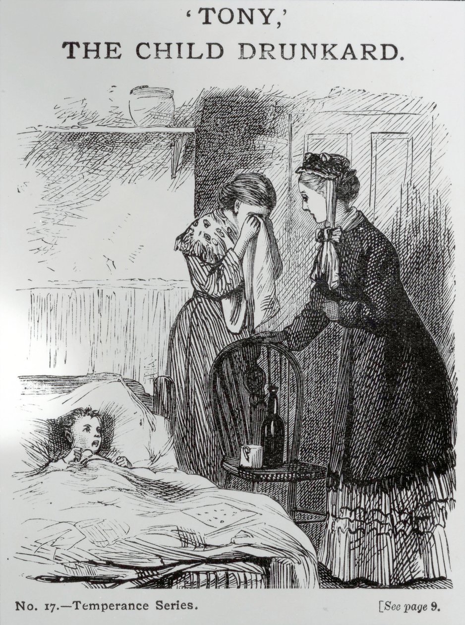 Tony, o filho bêbado, c.1860 de English School