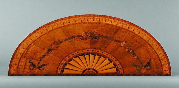 Tampo de uma mesa Demi-Lune, c.1775 (madeira nobre e madeira de cetim) (ver também 222396) de English School