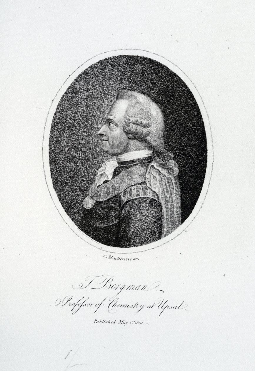 Torbern Olof Bergman, gravado por K. Mackenzie, 1801 de English School