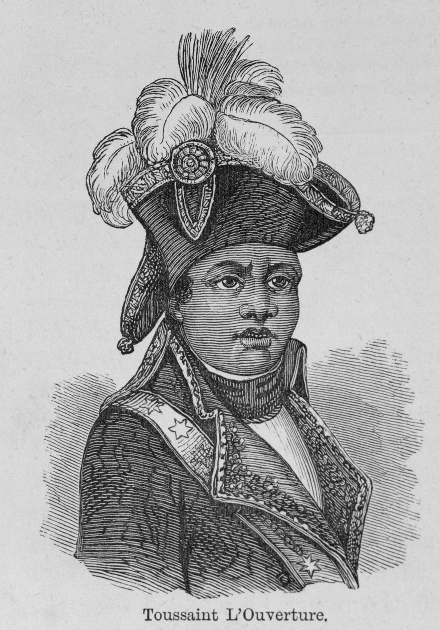 Toussaint L&39;Ouverture (c.1743-1803), de "Santo Domingo Past and Present", de Samuel Hazard, pub. em 1873 de English School