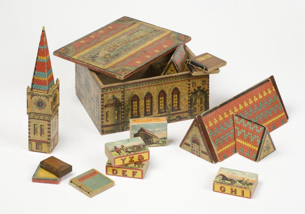 Tijolos de construção de brinquedo de English School