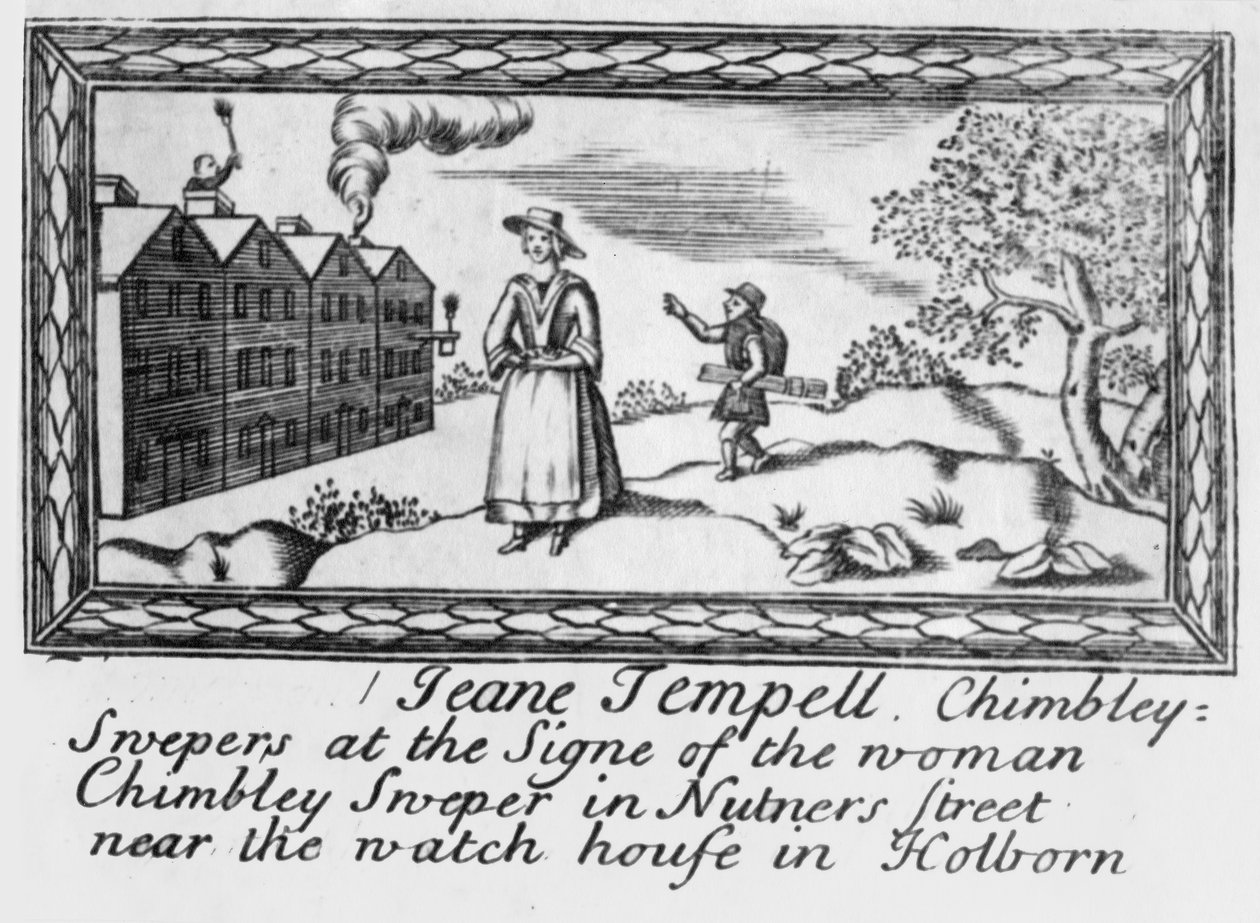 Cartão comercial de Jeane Tempell, Chimbley Swepers de English School