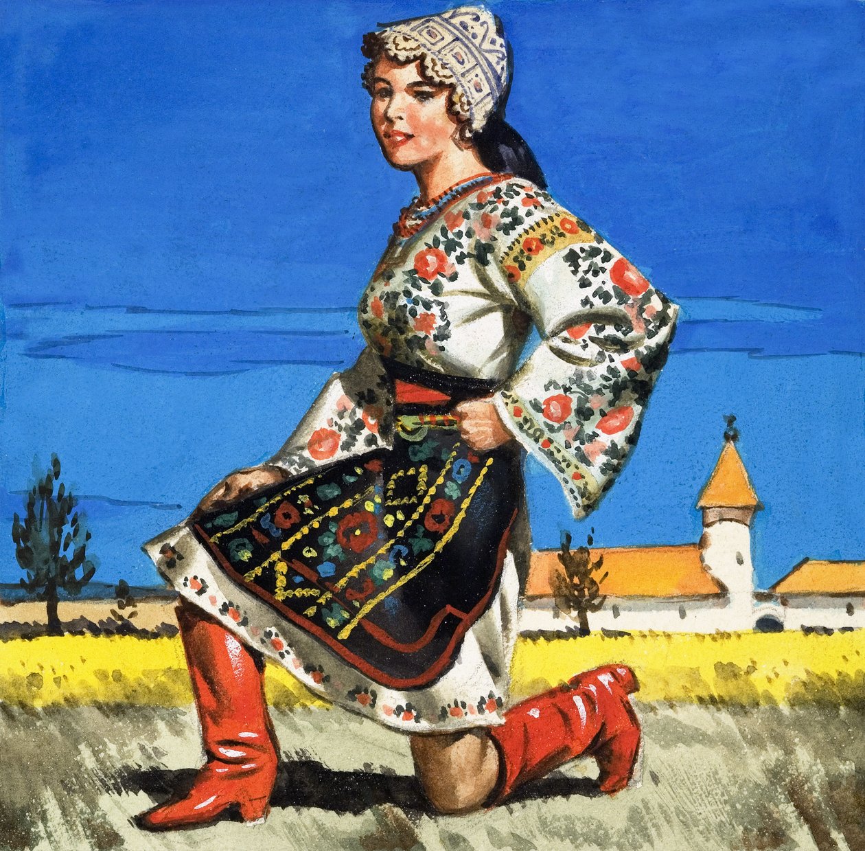 Traje tradicional da Ucrânia de English School