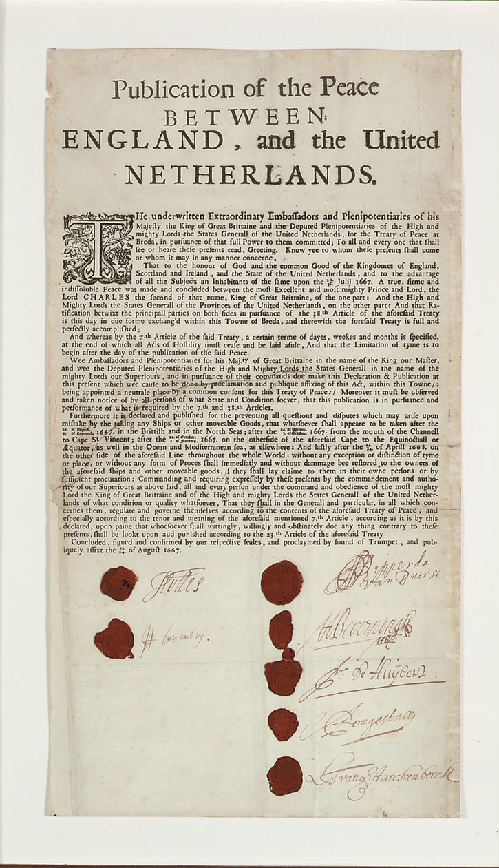 Tratado de Breda, 1667 de English School