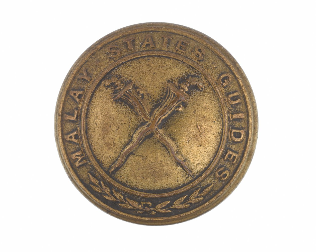 Botão da túnica, guias do Estado da Malásia, 1896-1919 de English School