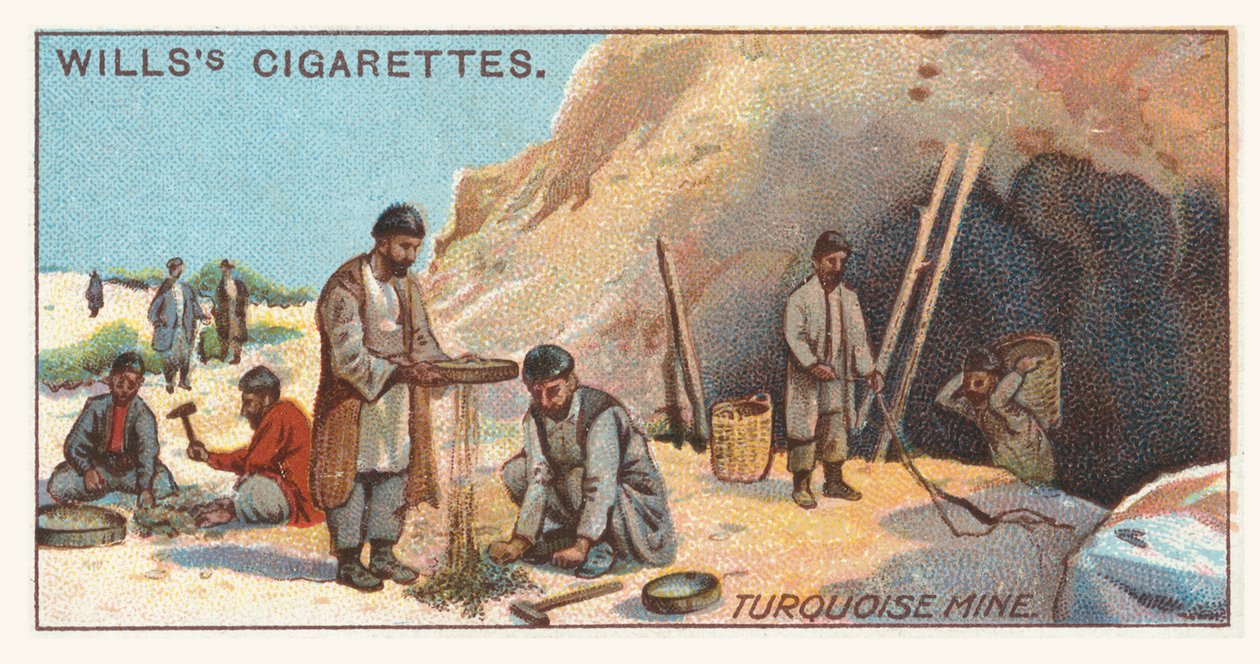 Mina de turquesa (cromolitho) de English School