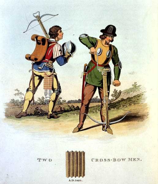 Dois Homens de Arco Cruzado de English School