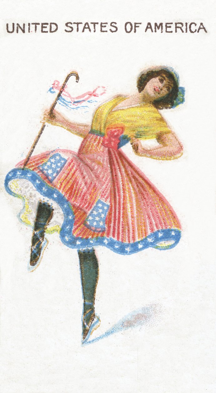 Estados Unidos da América, cartão de cigarro, 1915 de English School