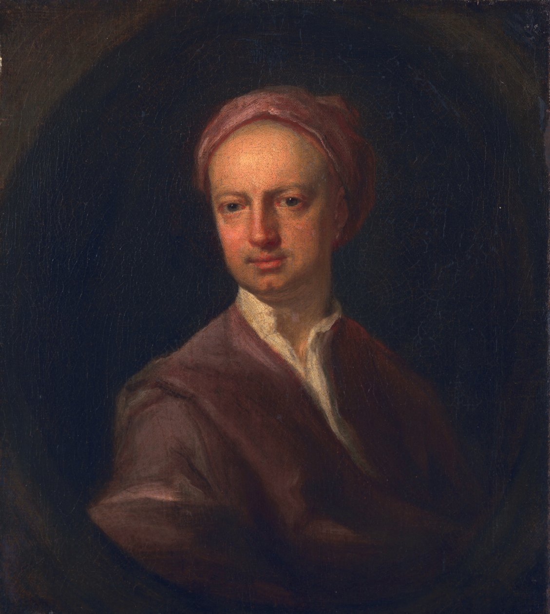 Homem desconhecido, chamado Oliver Goldsmith, c.1730 de English School
