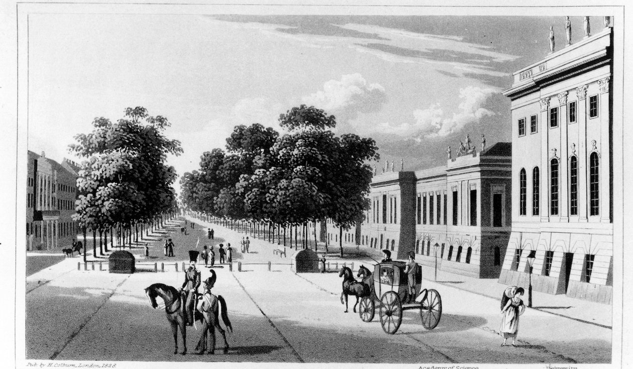 Unter den Linden, de São Petersburgo: um jornal de viagens para e daquele capital por AB Granville, publicado em 1828 de English School