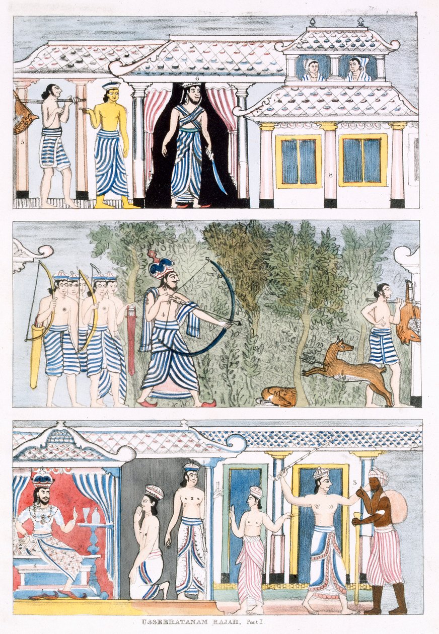 Usseeratanam Rajah, Parte I, de A História e Doutrina do Budismo, de Edward Upham, 1829 (ver também 414248) de English School