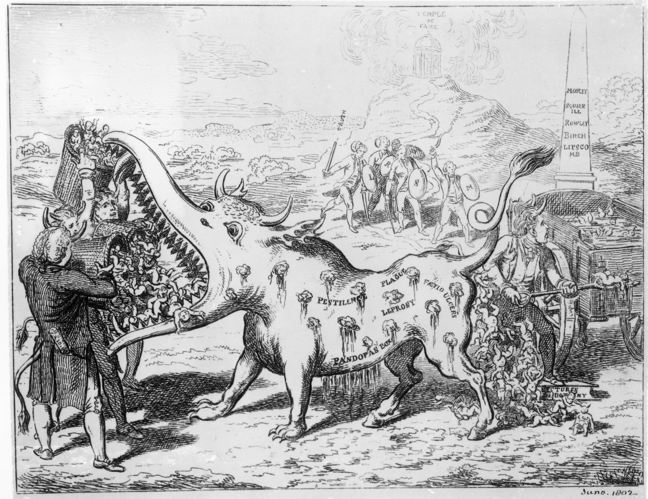 Vacinação, publicado por JLStuart, 1802 de English School