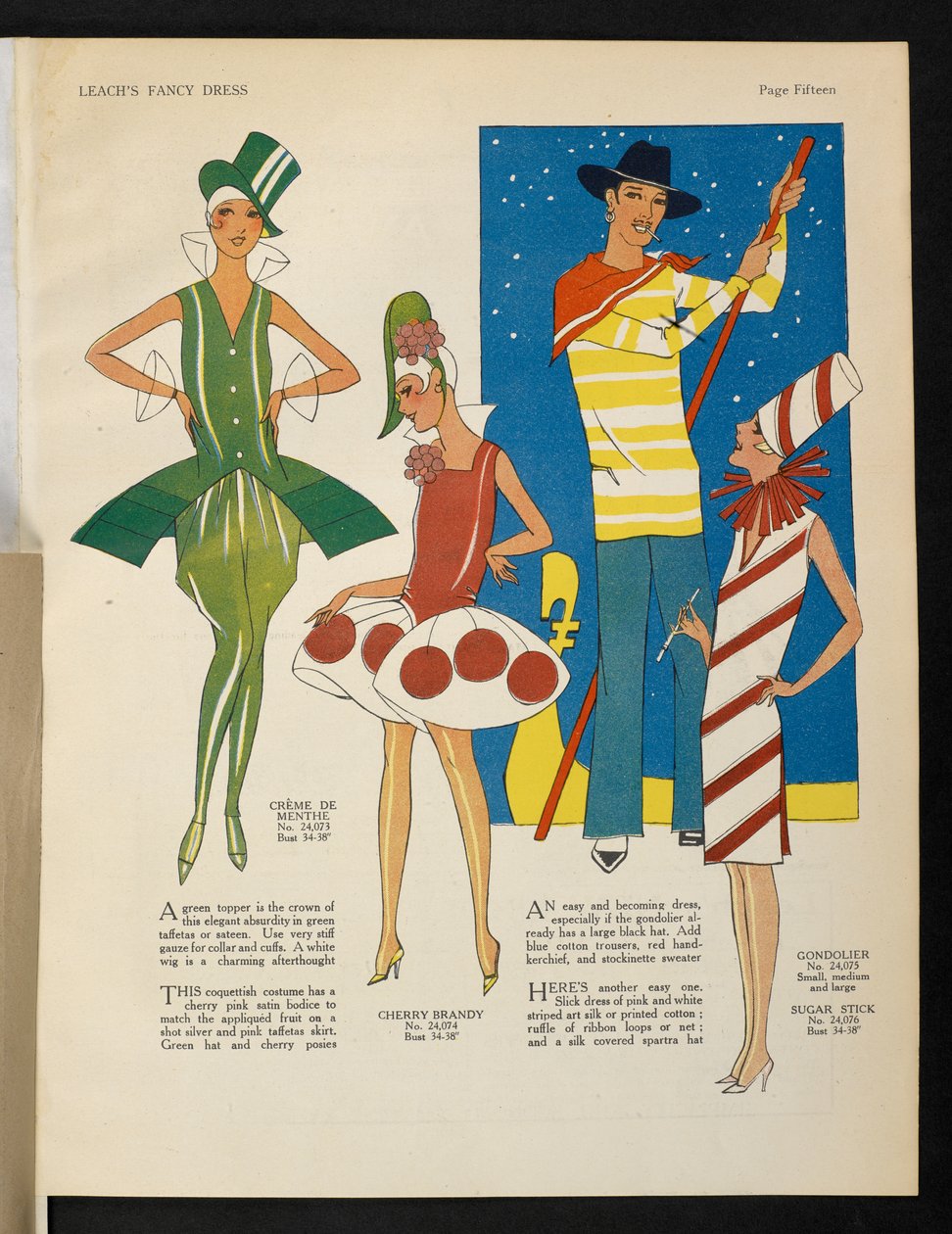 Vários trajes, do 