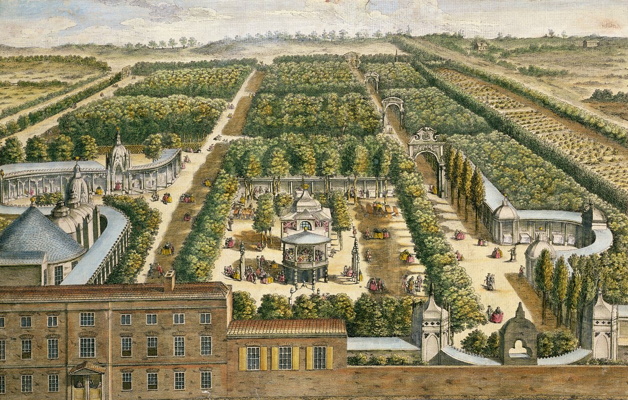 Jardins Vauxhall, Lambeth, 1751 de English School
