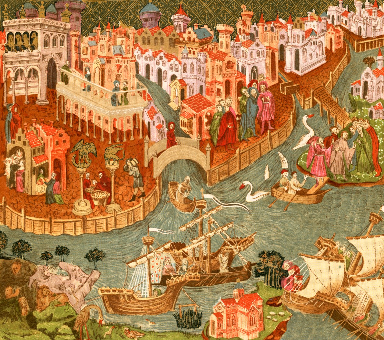 Veneza (litografia a cores) de English School