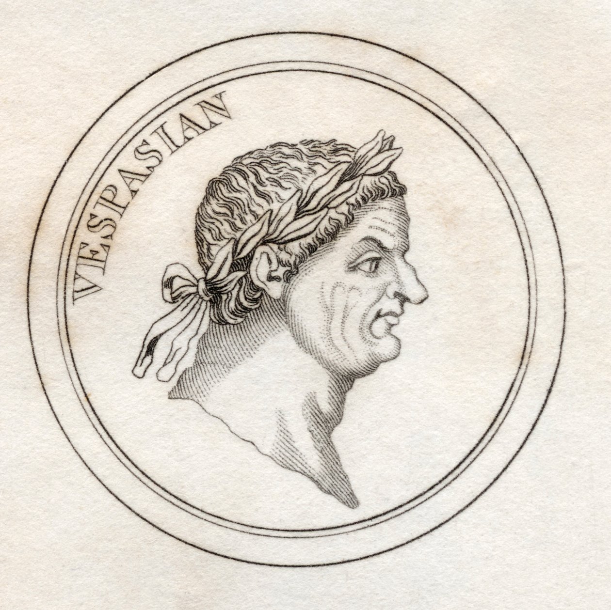 Vespasian, do &39;Crabb&39;s Historical Dictionary&39;, publicado em 1825 de English School