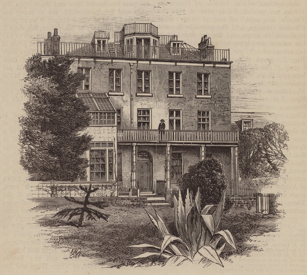Victor Hugo em casa (gravura) de English School