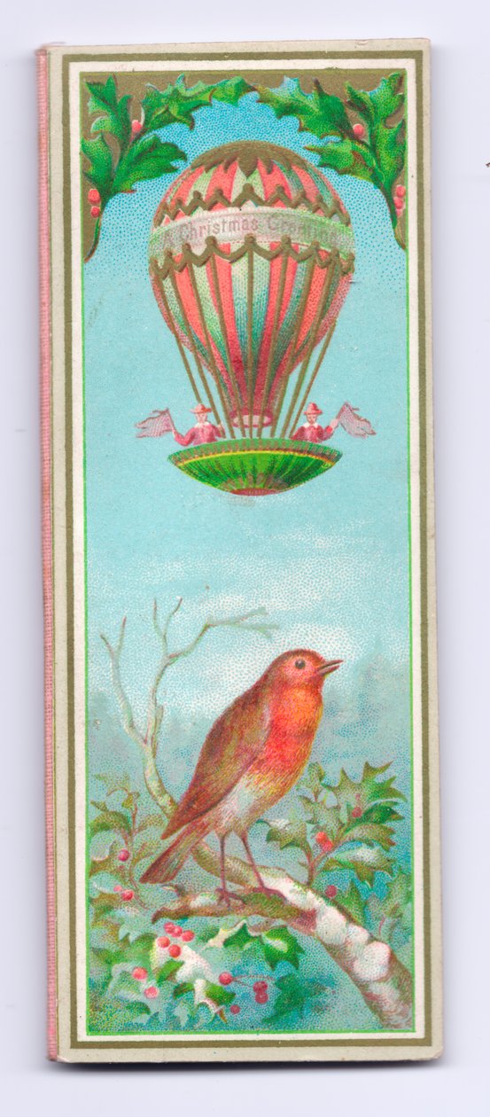 Cartão de Natal do Victorian, c.1880 de English School