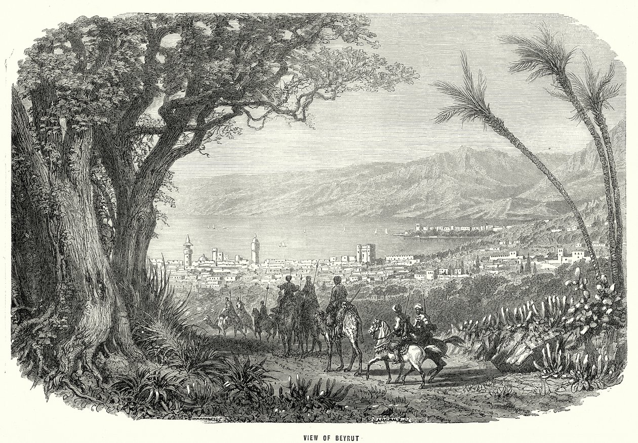 Vista de Beyrut (gravura) de English School