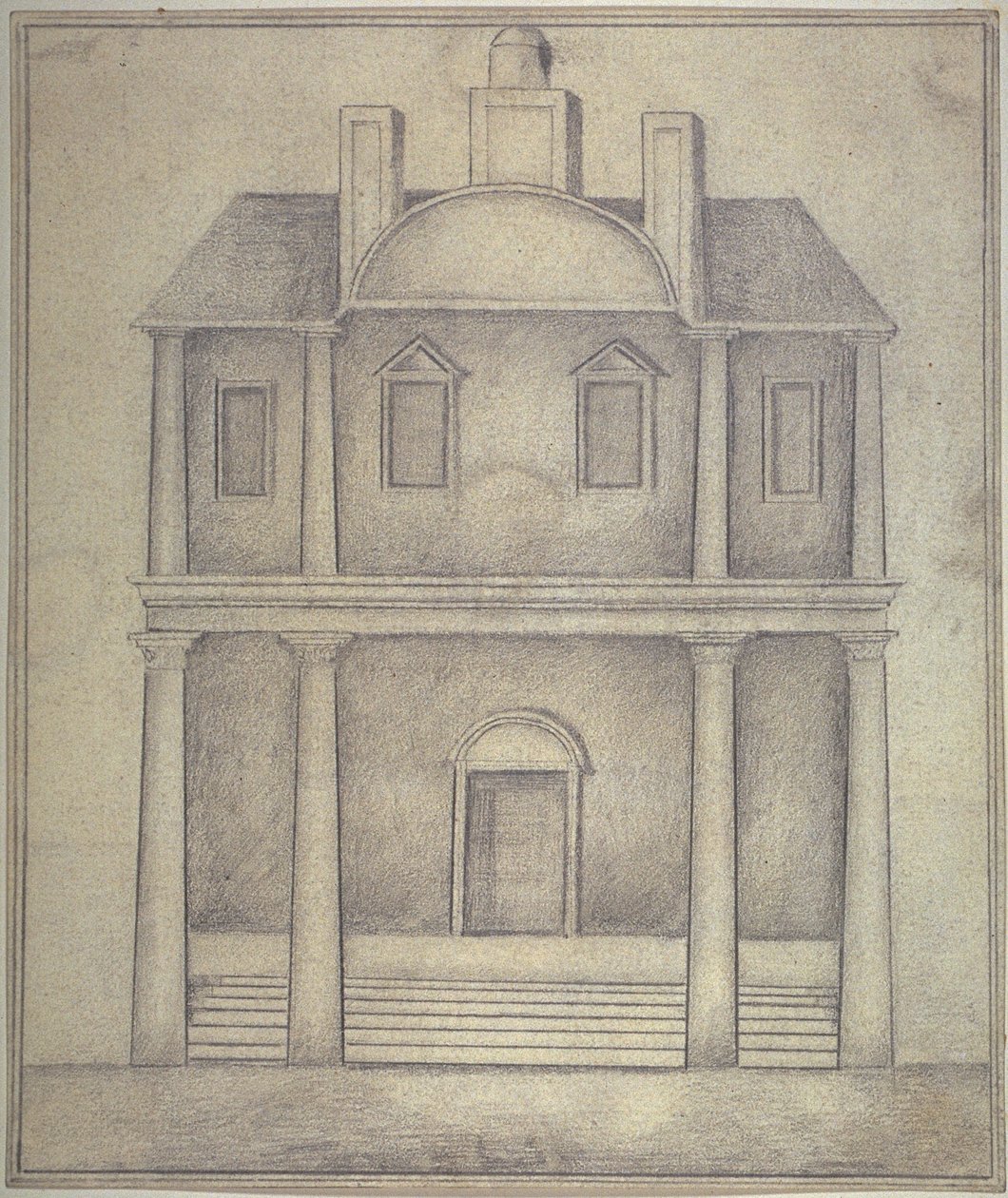 Vista do teatro Blackfriars. c.1650 de English School