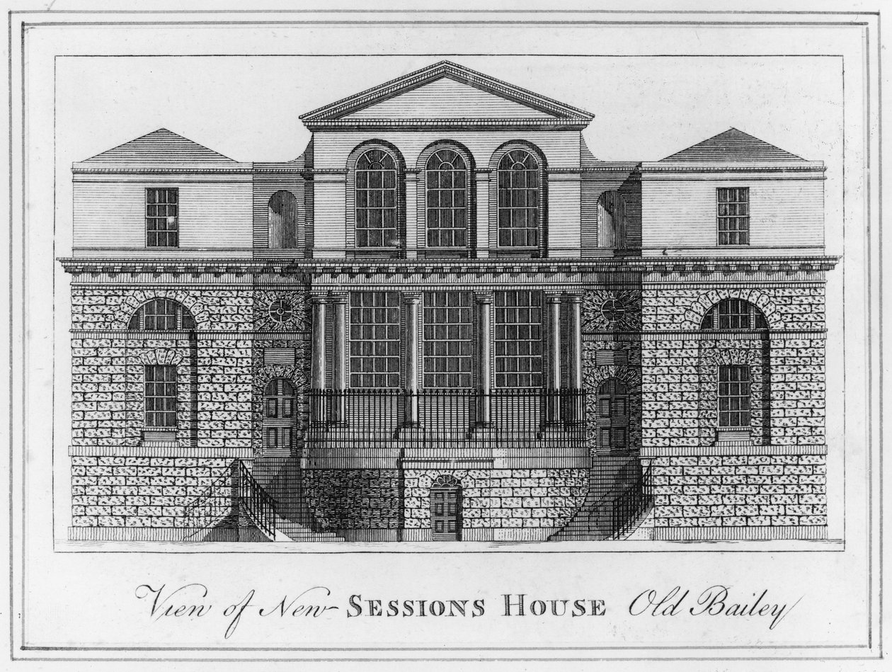 Vista da New Sessions House Old Bailey de English School