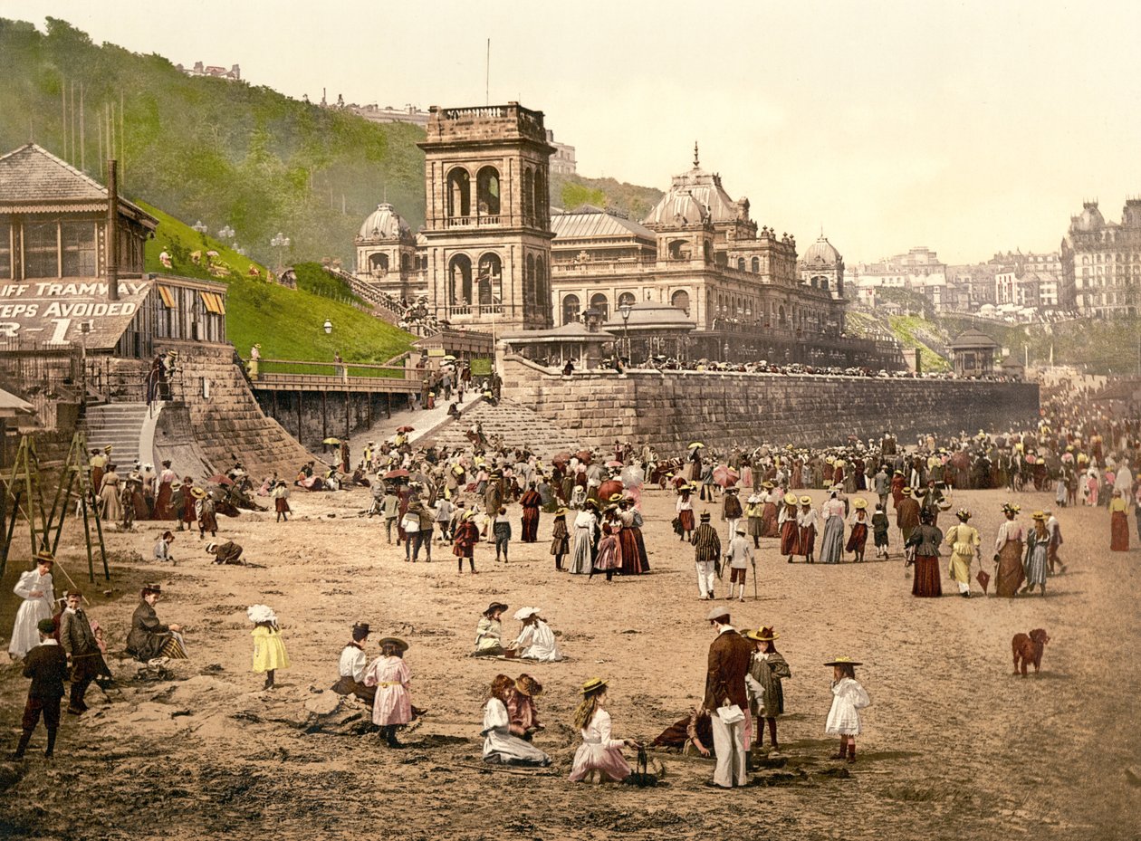 Vista de Scarborough (foto colorida à mão) de English School